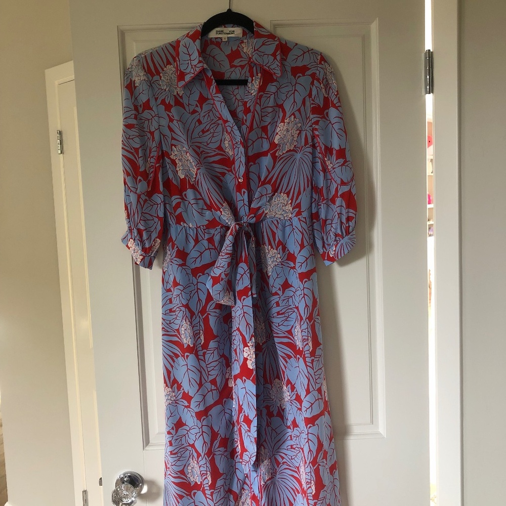 DVF midi length summer dress